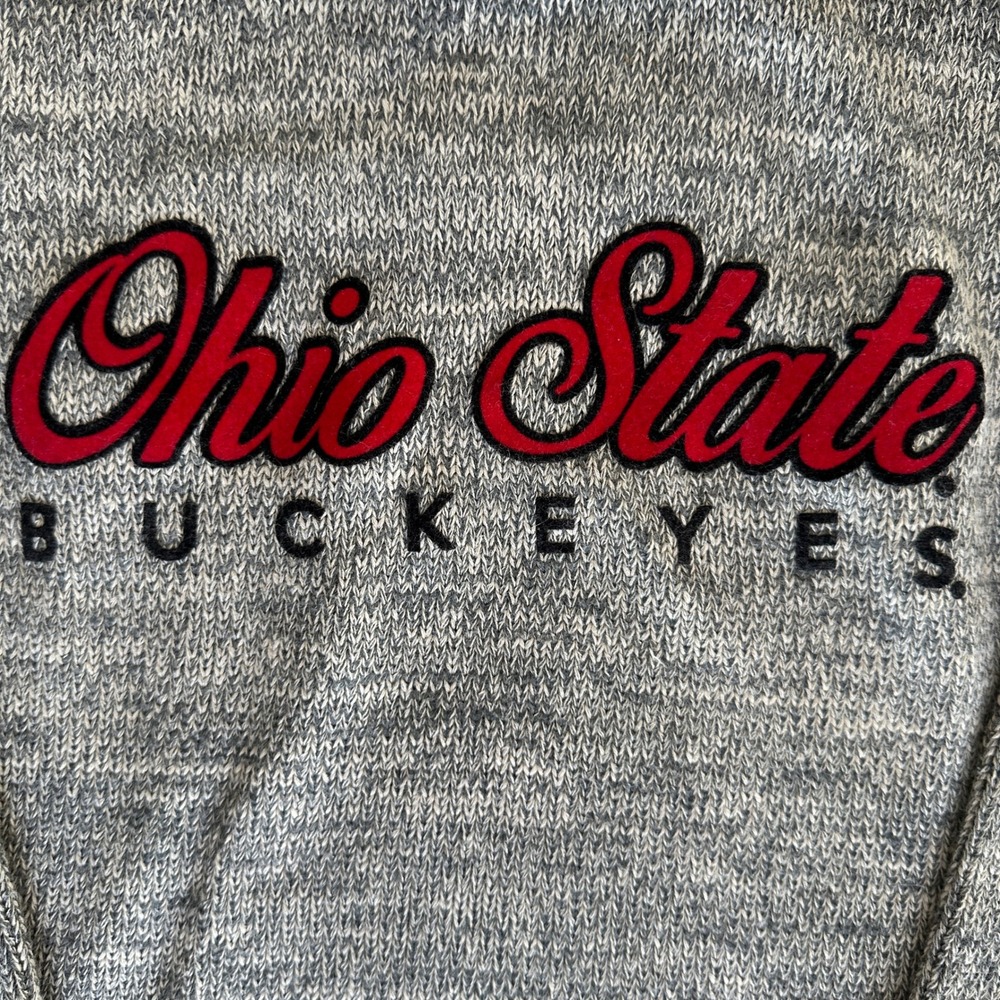 Renu Bruzer Ohio State Buckeyes Cotton Knit Sweater Gray Women XL Collegiate - Picture 5 of 6